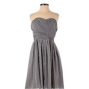 Tevolio gray strapless bridesmaid dress size 4
